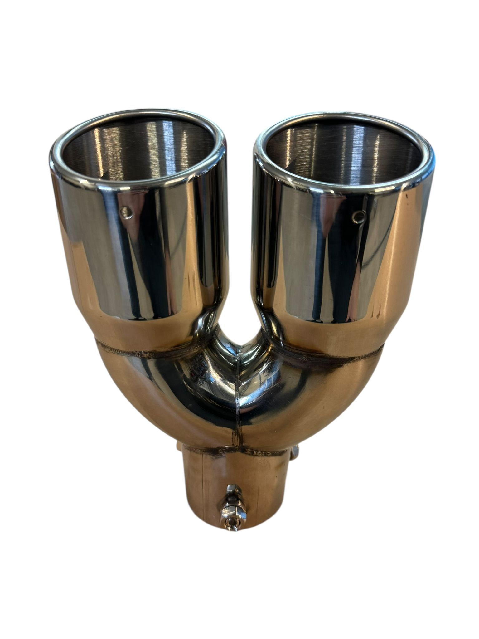 Embout d'échappement inox double 76mm – Image 4