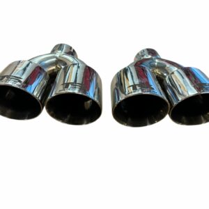 Embout d&rsquo;échappement inox double 100mm