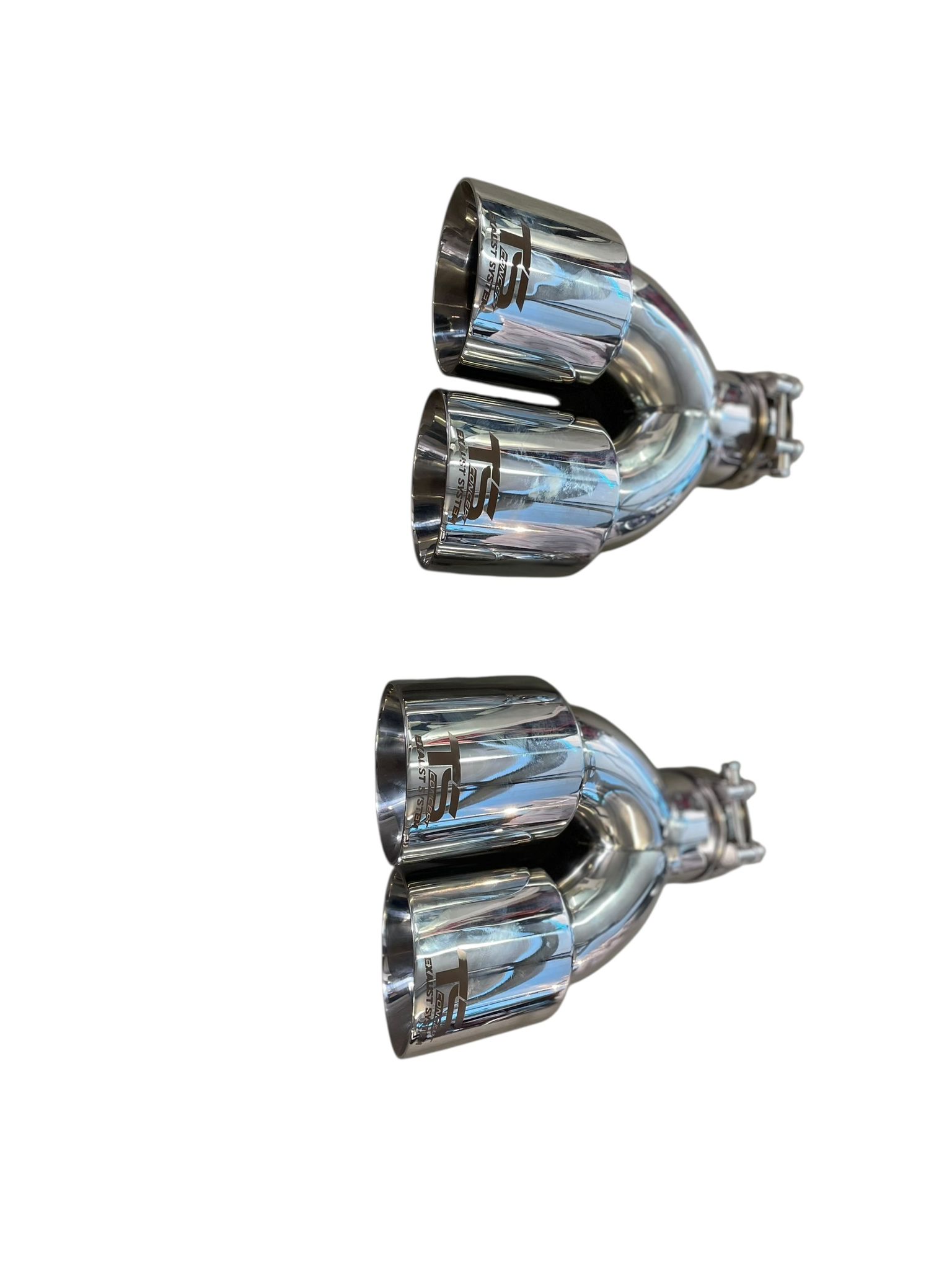 Embout d'échappement inox double 90mm – Image 4